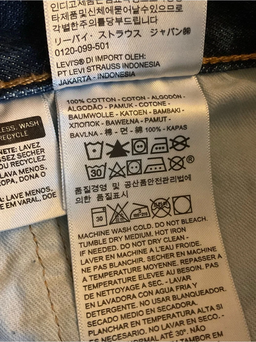 Levi’s 501 Jeans 60 X 32 NWT